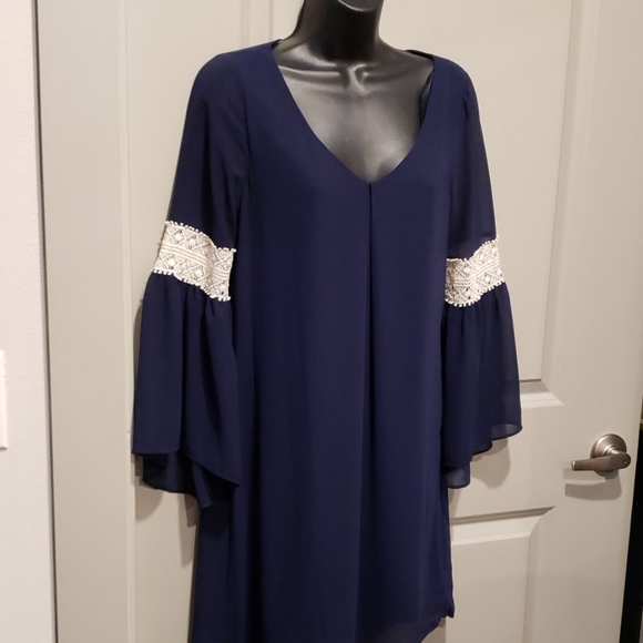 by & by Dresses & Skirts - Navy Blue Long Sleeve Dress